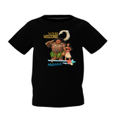 Moana Graphic Black Printed T-Shirt for Kids